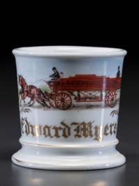A Fireman's Porcelain Occupational Shaving Mug
