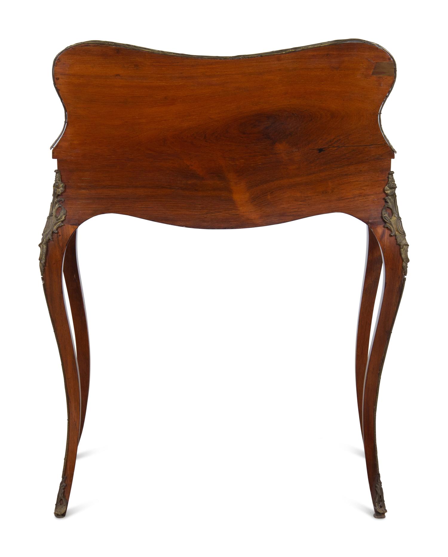 A Louis XV Style Marquetry Slant-Front Writing Desk