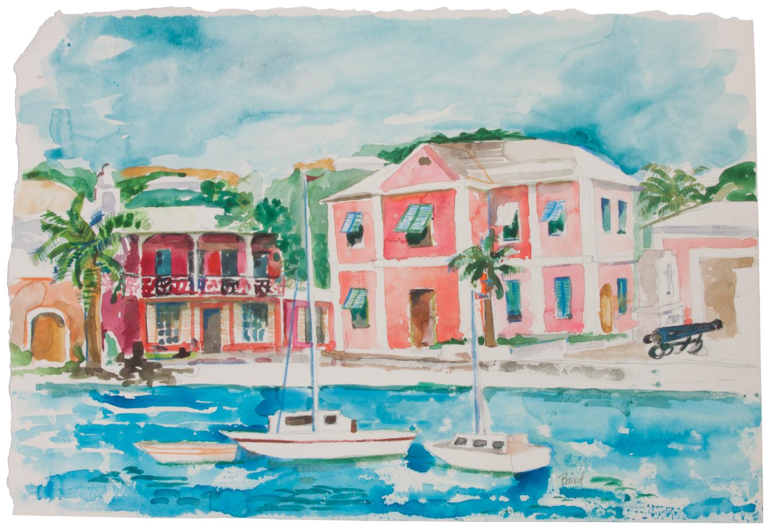 Baird, (American, 20th century), Harbor Scene
