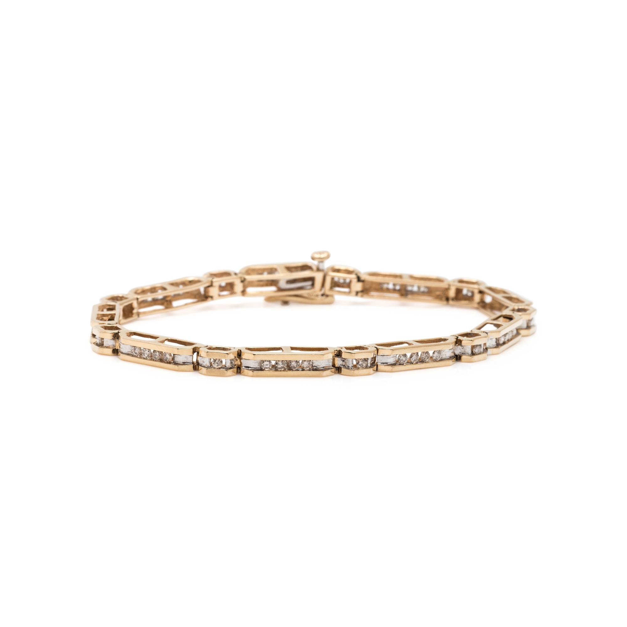 YELLOW GOLD AND DIAMOND BRACELET