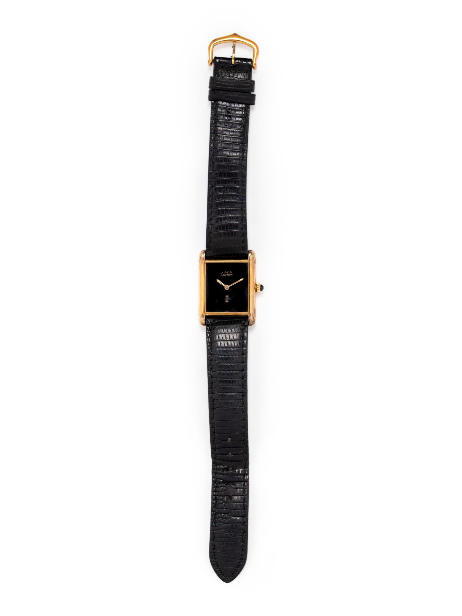 CARTIER, GOLD VERMEIL 'MUST DE CARTIER' WRISTWATCH