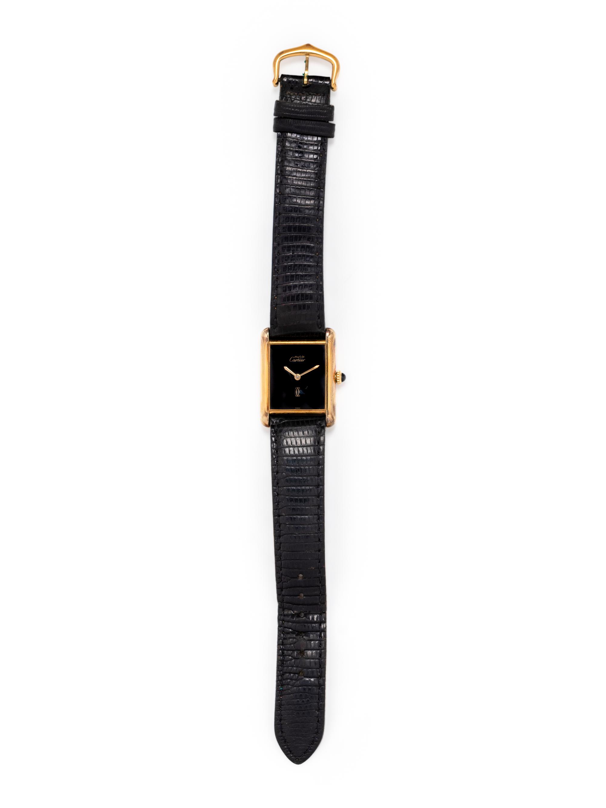 CARTIER, GOLD VERMEIL 'MUST DE CARTIER' WRISTWATCH