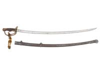 [CIVIL WAR]. Model 1860 cavalry saber with possible identification to the Buffalo Soldier 9th Cavalry. Trenton, NJ: Emerson & Silver, 1865.