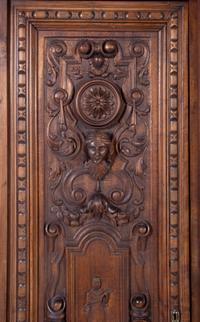 A French Renaissance Revival Carved Walnut Armoire