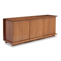 A Burlwood Console Cabinet