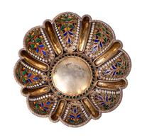 A Russian Plique-à-Jour Enameled Silver-Gilt Bowl