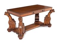 A Renaissance Revival Carved Walnut Partners' Desk