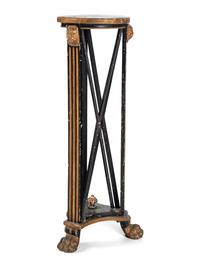 A Painted and Parcel Gilt Pedestal
