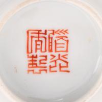 A Chinese Famille Rose Porcelain Tea Bowl and Saucer