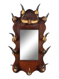 A Victorian Horn Decorated Mirror