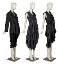 Two Comme des Garçons Jackets and Three Bottom Pieces
