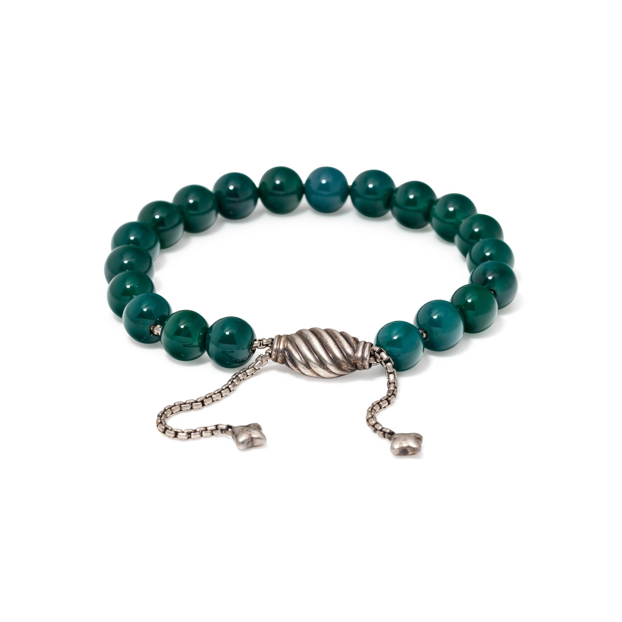 DAVID YURMAN, GREEN ONYX 'SPIRITUAL' BRACELET