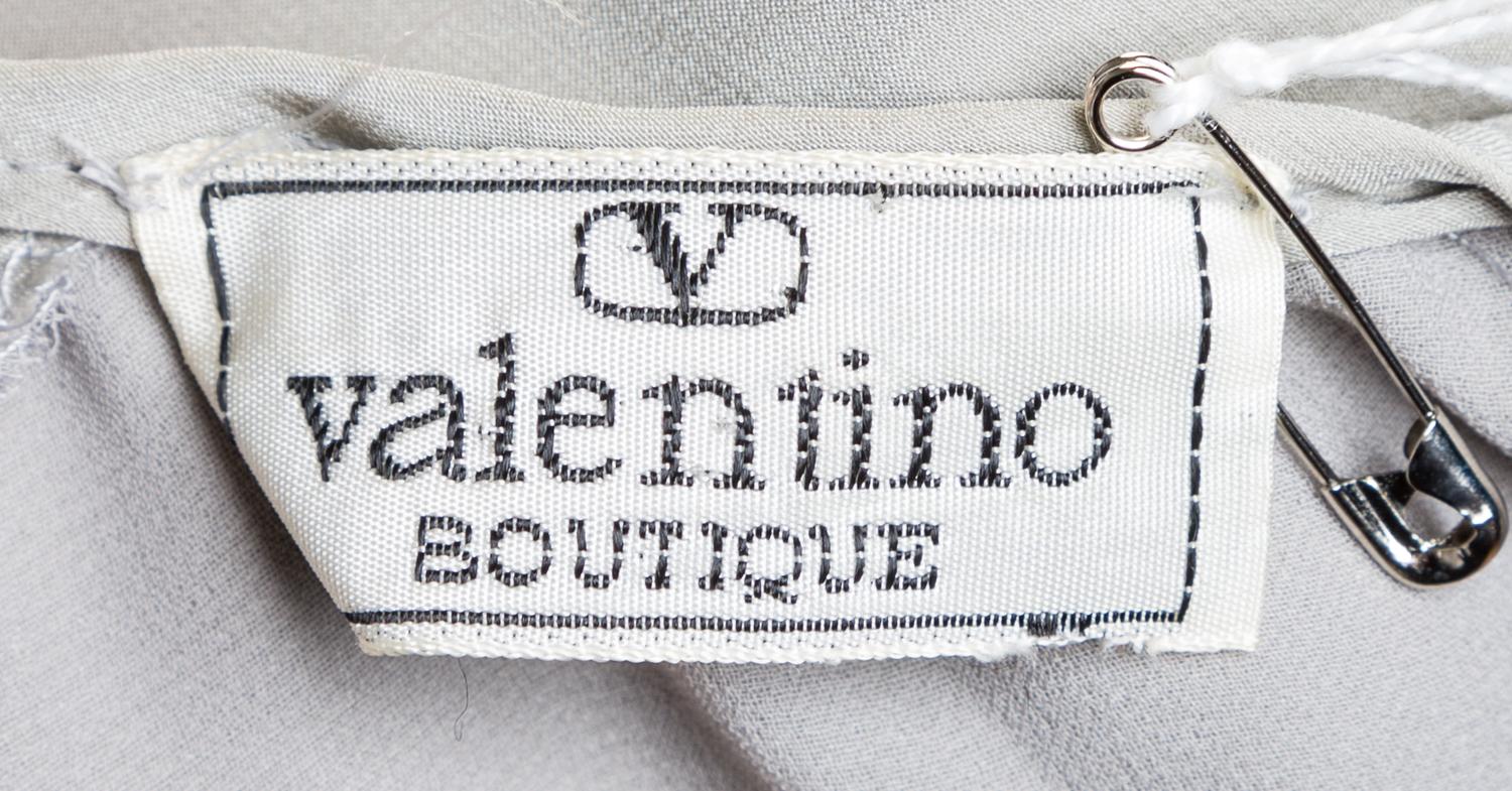 A Valentino Gray Silk Top, No size.