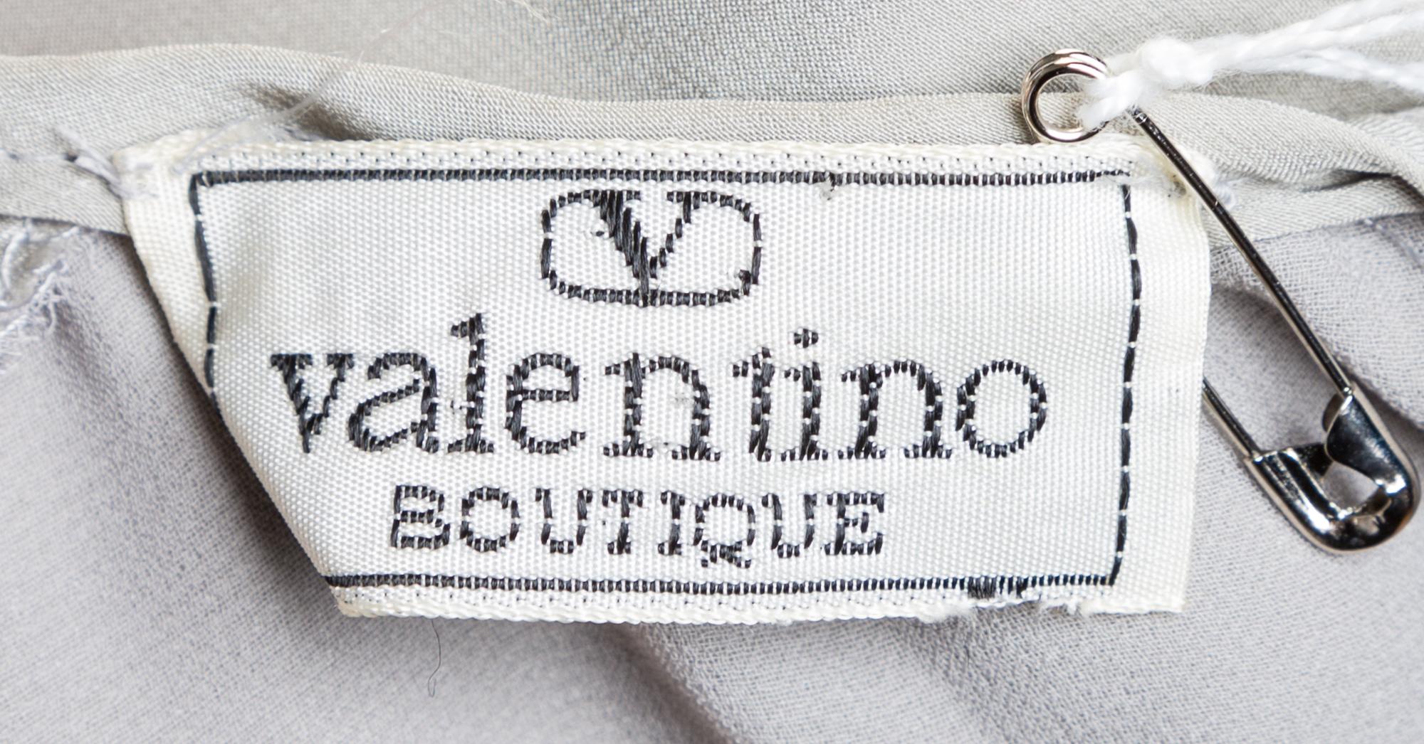 A Valentino Gray Silk Top, No size.