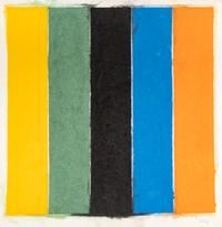 Colored Paper Image XIII (Yellow Green Black Blue Orange)