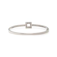TIFFANY & CO., PLATINUM AND DIAMOND BANGLE BRACELET