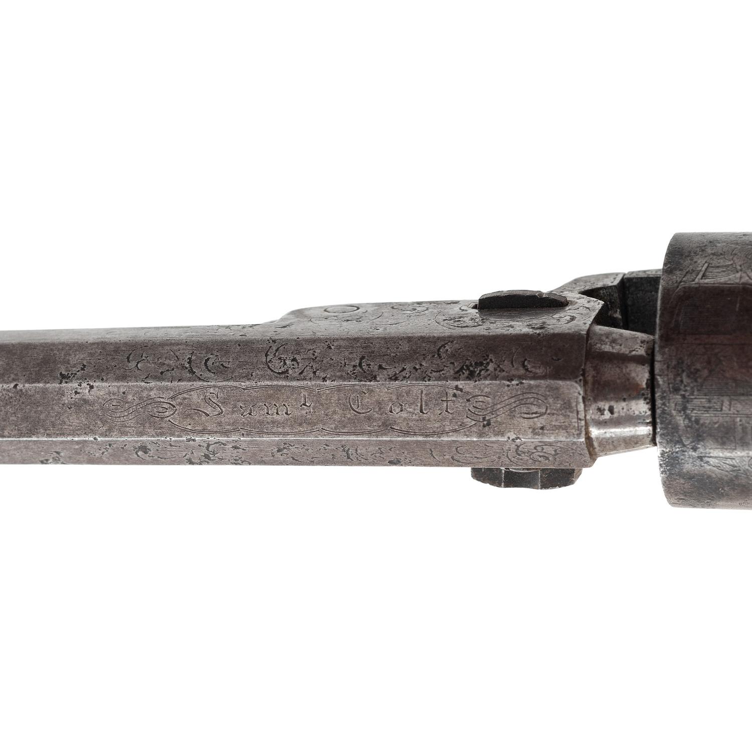 Factory Engraved Colt Model 1849 Pocket Revolver attributed to Gustave Young and Inscribed to Captain Chauncey McKeever