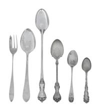 An Assembled Group of American Silver Spoons and Forks
