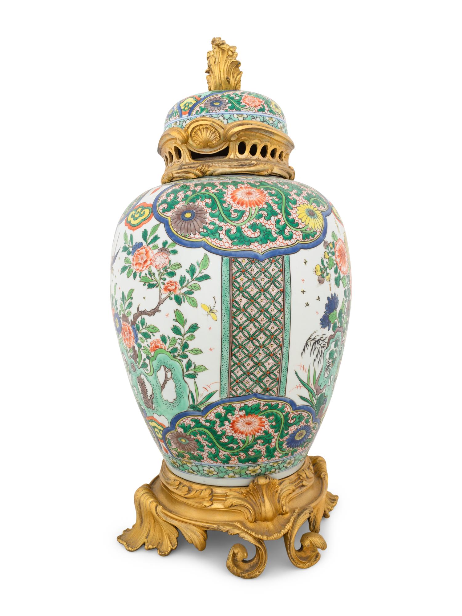 A French Gilt Bronze Mounted Chinese Porcelain Jar