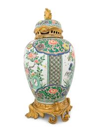 A French Gilt Bronze Mounted Chinese Porcelain Jar