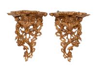 A Pair of George III Giltwood Wall Brackets