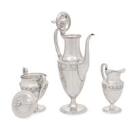 A Tiffany and Co. Silver Three-Piece Coffee Service