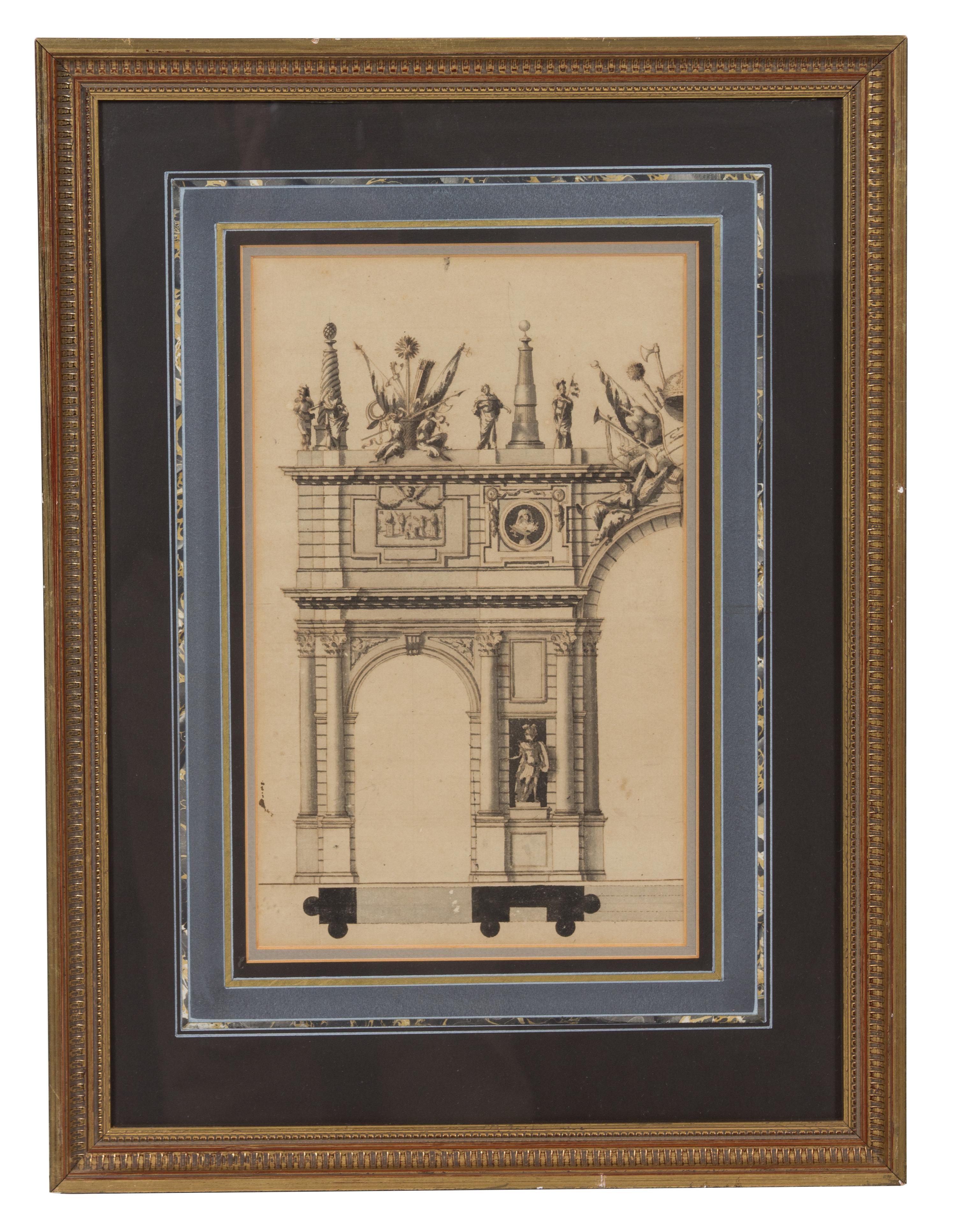 A Collection of Six Architectural Engravings Largest framed dimensions 23 x 18 inches. — 19TH CENTURY