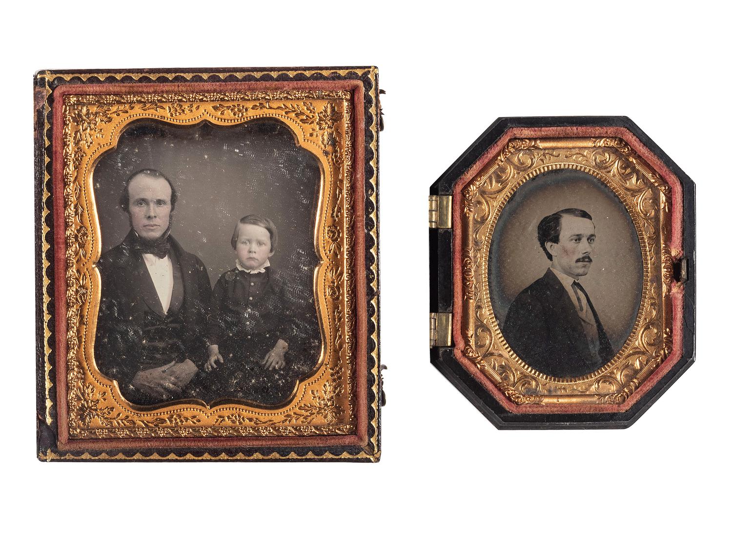 [CIVIL WAR]. A group of 12 photographs, incl. CDVs of US Navy officers in civilian attire, a daguerreotype, and a tintype.