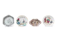 Four Chinese Export Porcelain Dishes