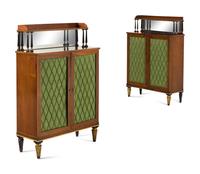 A Pair of Regency Brass-Mounted Rosewood Chiffoniers