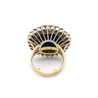 LAPIS LAZULI AND EMERALD RING