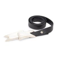 Angela Cummings, Tiffany & Co.; Silver 'Ribbon' Buckle & Black Leather Belt, 1984