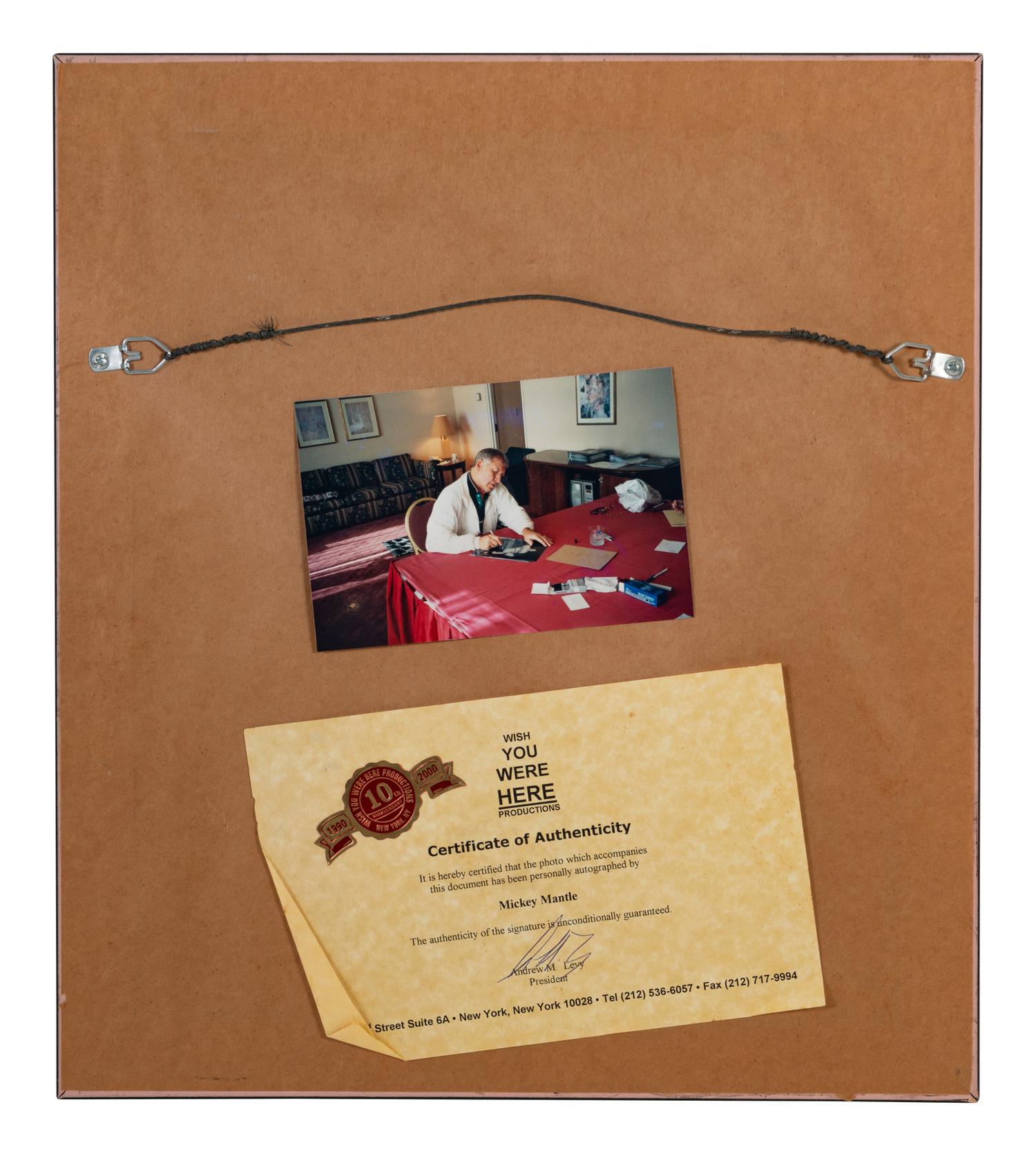 A Mickey Mantle Signed Autographed Ray Gallo Photo (BAS Beckett Authentication Services Certified),