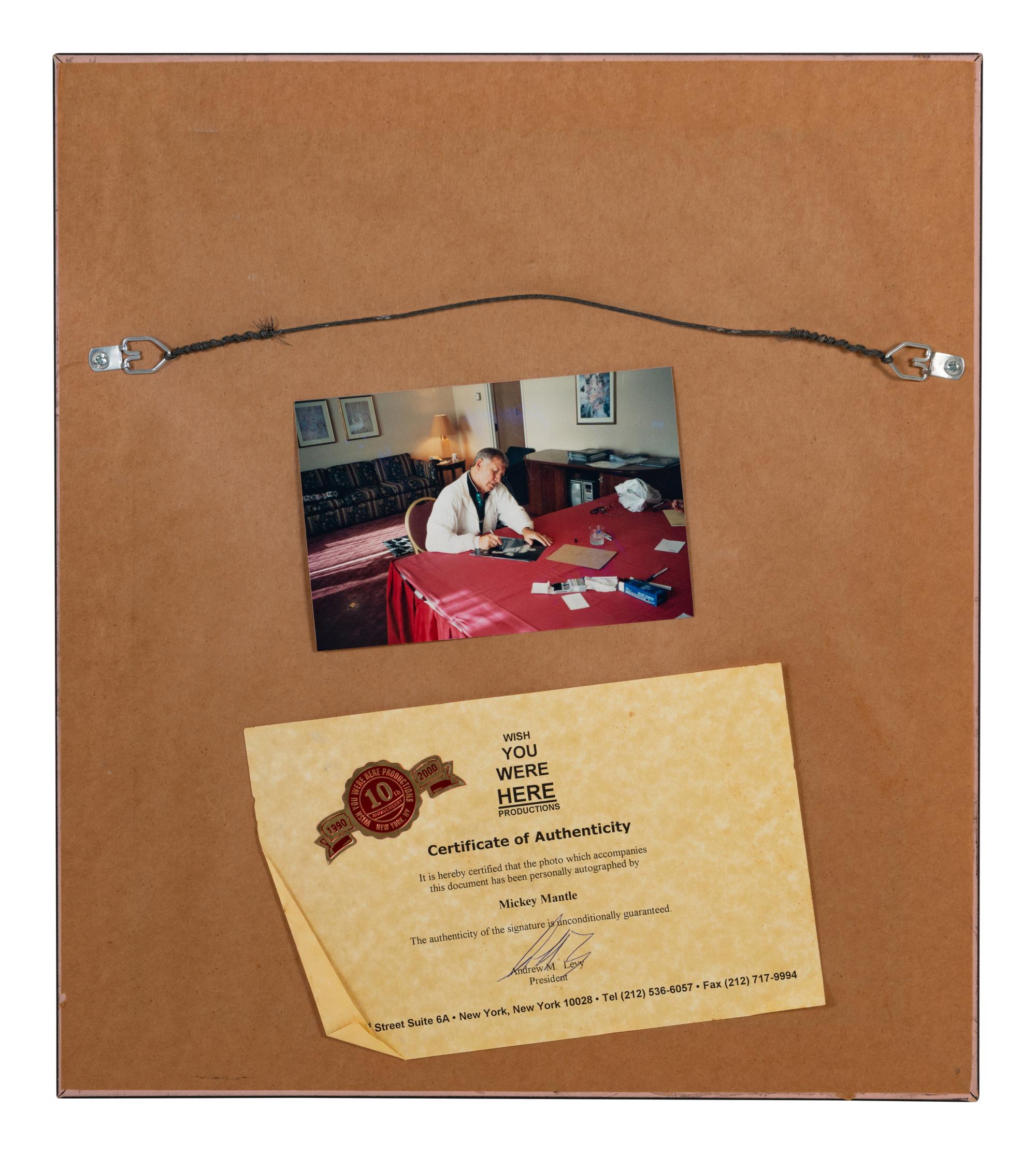 A Mickey Mantle Signed Autographed Ray Gallo Photo (BAS Beckett Authentication Services Certified),