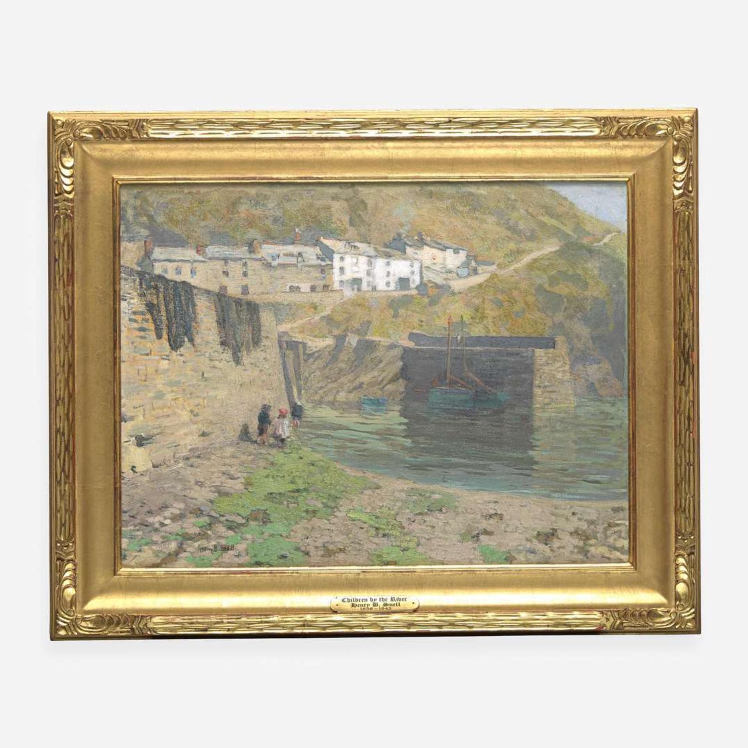 Henry Bayley Snell (American, 1858–1943) Children by Polperro Harbour (Cornwall)