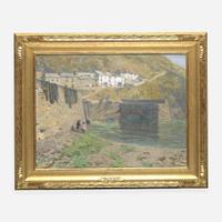 Henry Bayley Snell (American, 1858–1943) Children by Polperro Harbour (Cornwall)