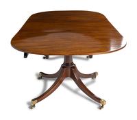 A George III Mahogany Double Pedestal Dining Table