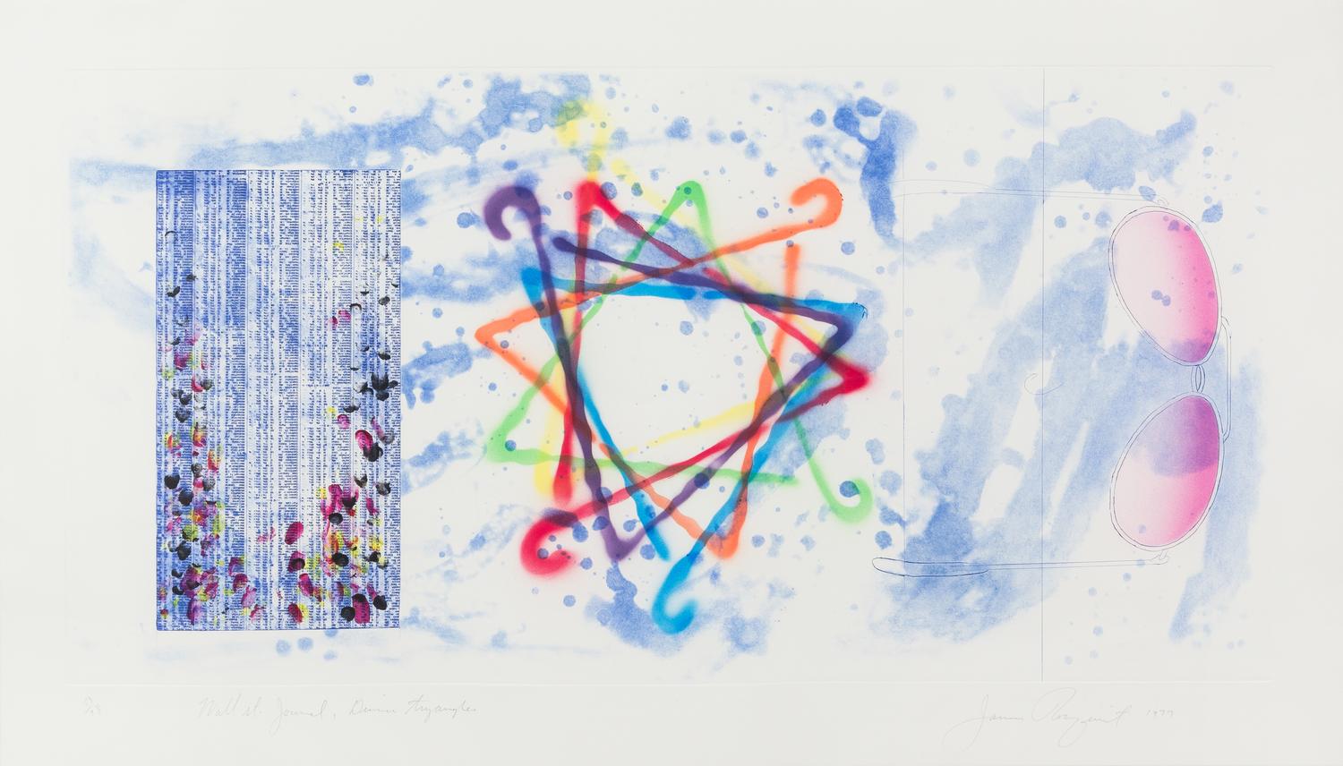 James Rosenquist, (American, 1933-2017), Wall Street Journal, Dinner Triangles, 1977