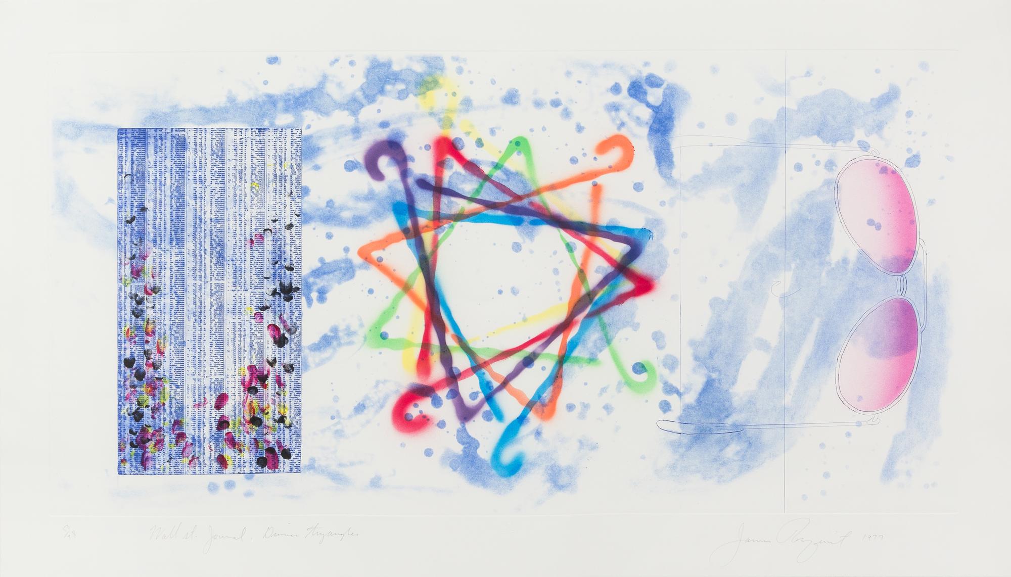 James Rosenquist, (American, 1933-2017), Wall Street Journal, Dinner Triangles, 1977