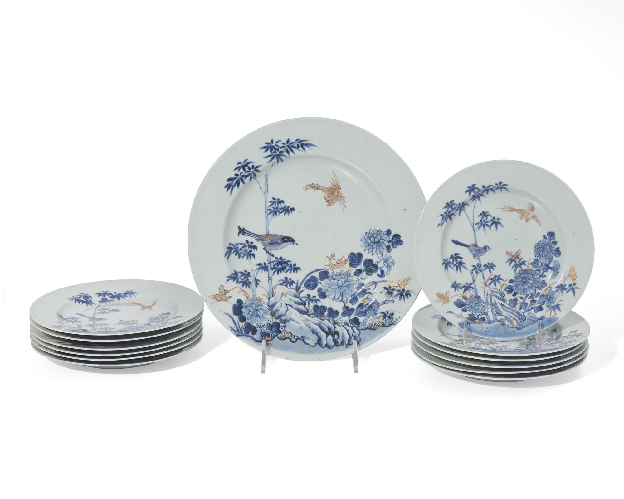 A set of thirteen Japanese Export porcelain plates, 18th century