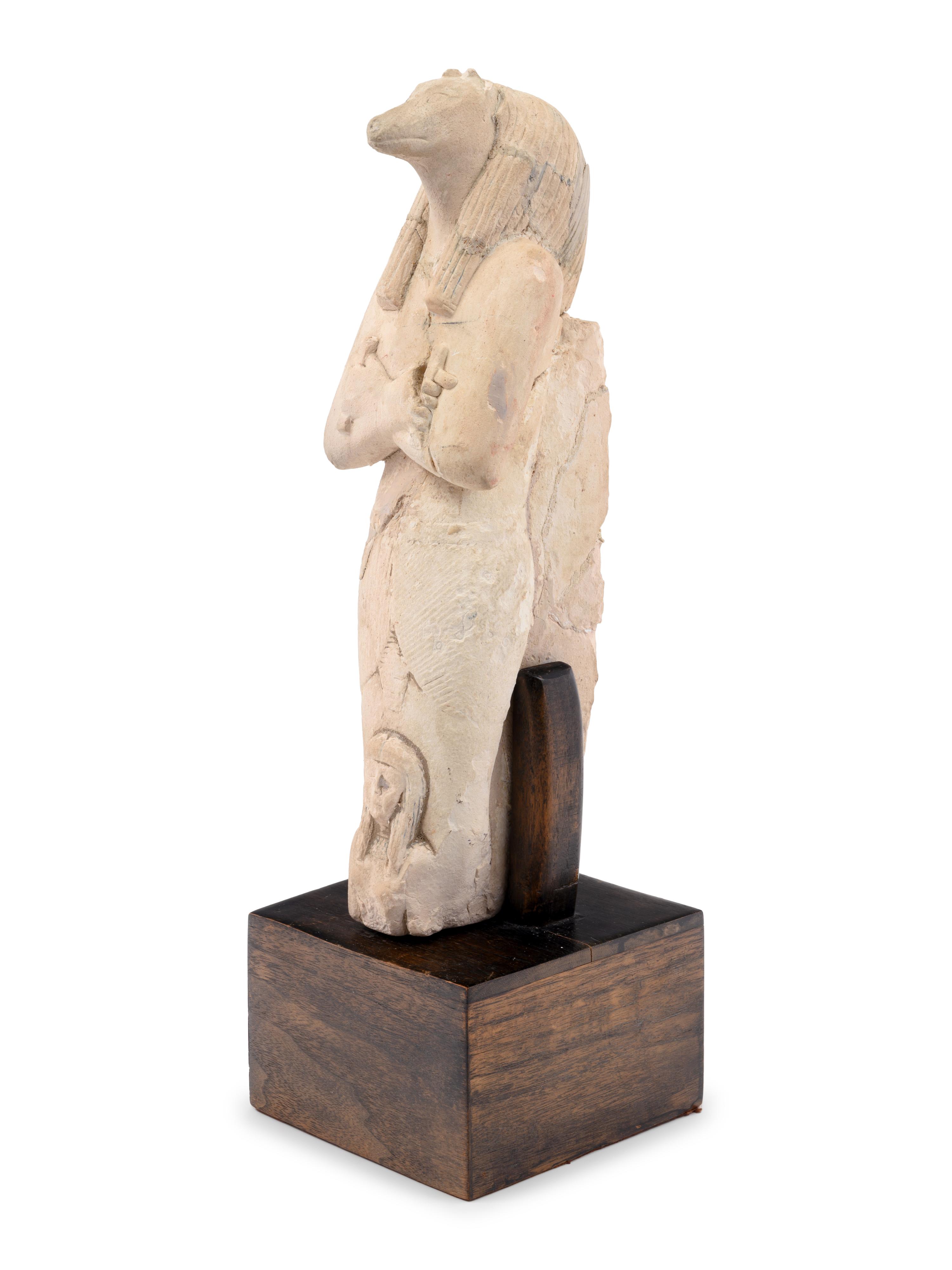 An Egyptian-Style Stucco Figure of Anubis