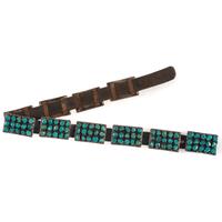 Navajo Sterling Silver and Turquoise Cluster Concha Belt