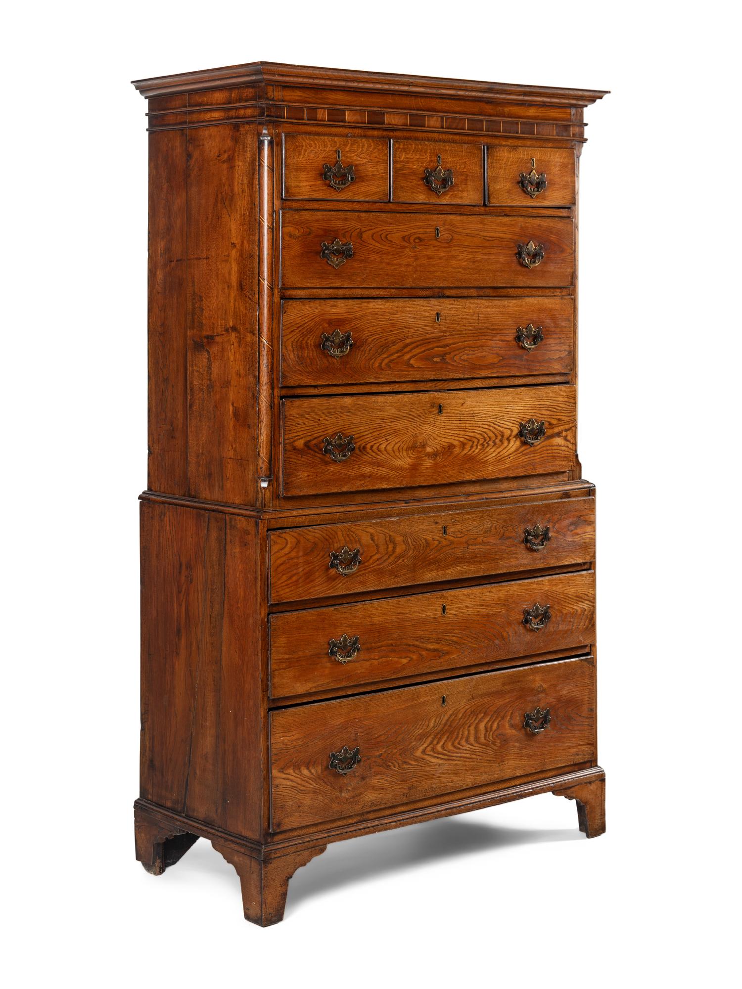 A George III Oak Chest-on-Chest