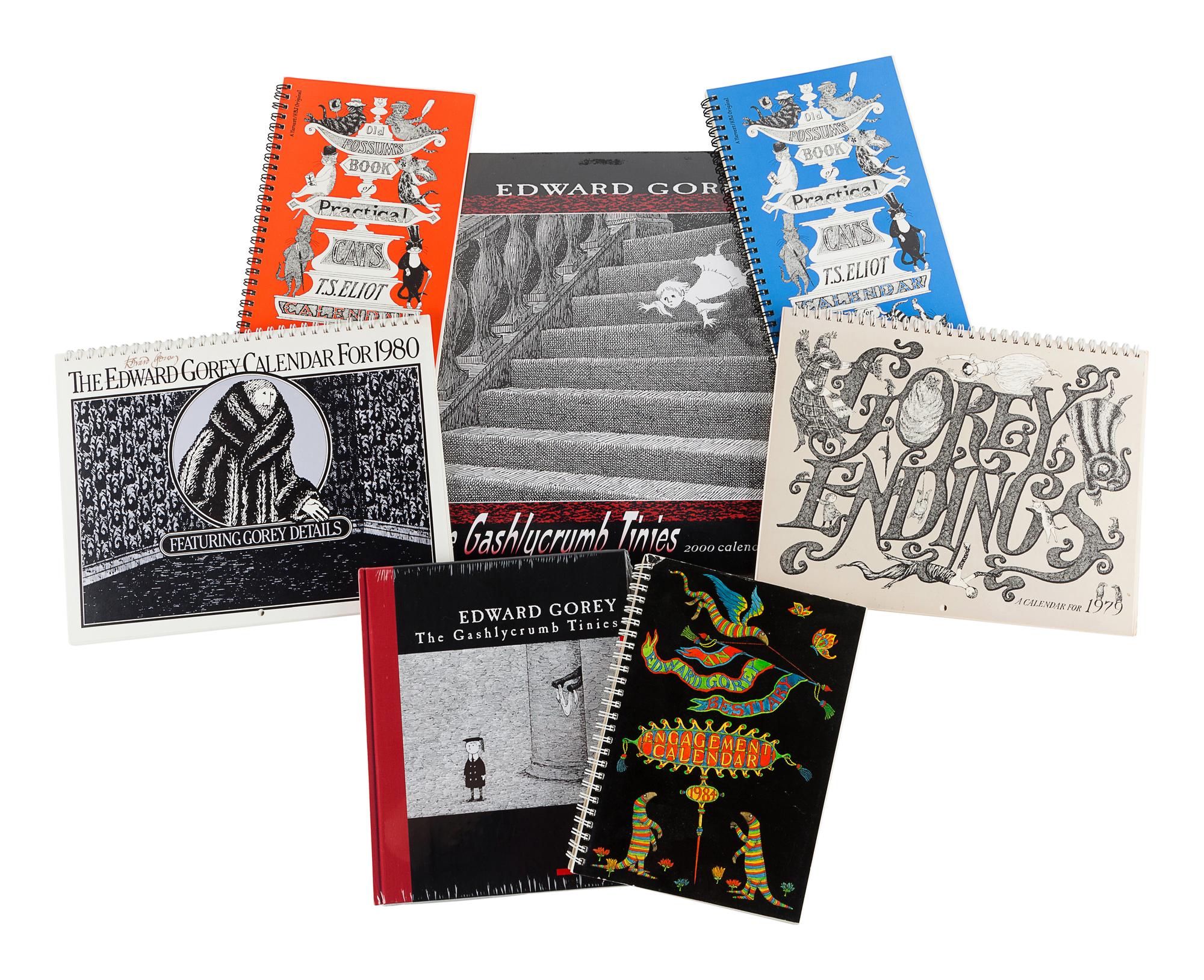 GOREY, Edward. A group of calendars and engagement books, comprising: