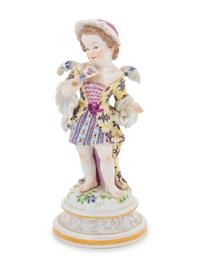A Meissen Porcelain Figure of Cupid as Coquette