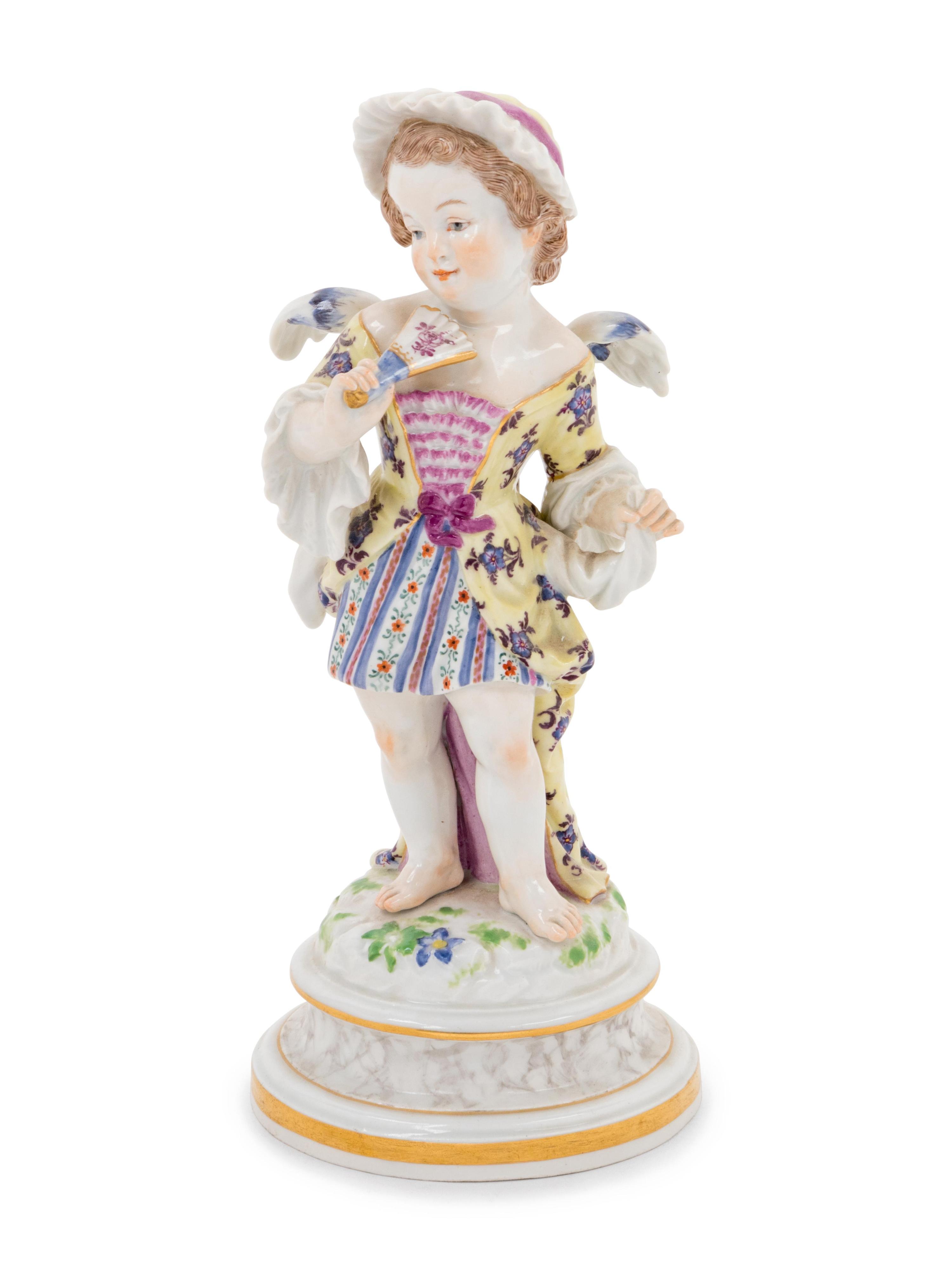 A Meissen Porcelain Figure of Cupid as Coquette