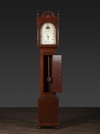 A Federal Cherrywood Tall Case Clock