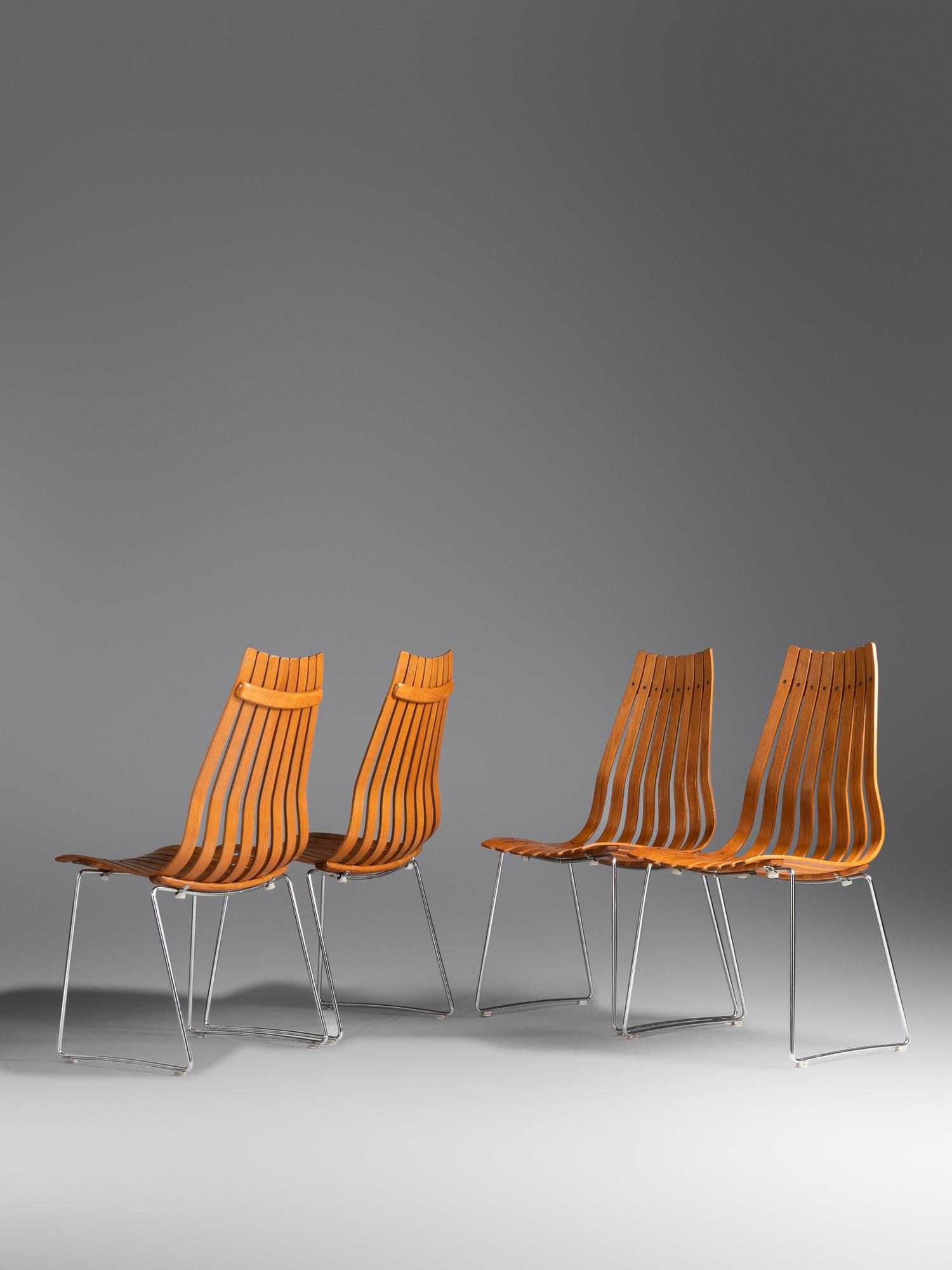 Set of Four Scandia Dining Chairs Hove Mobler, Norway