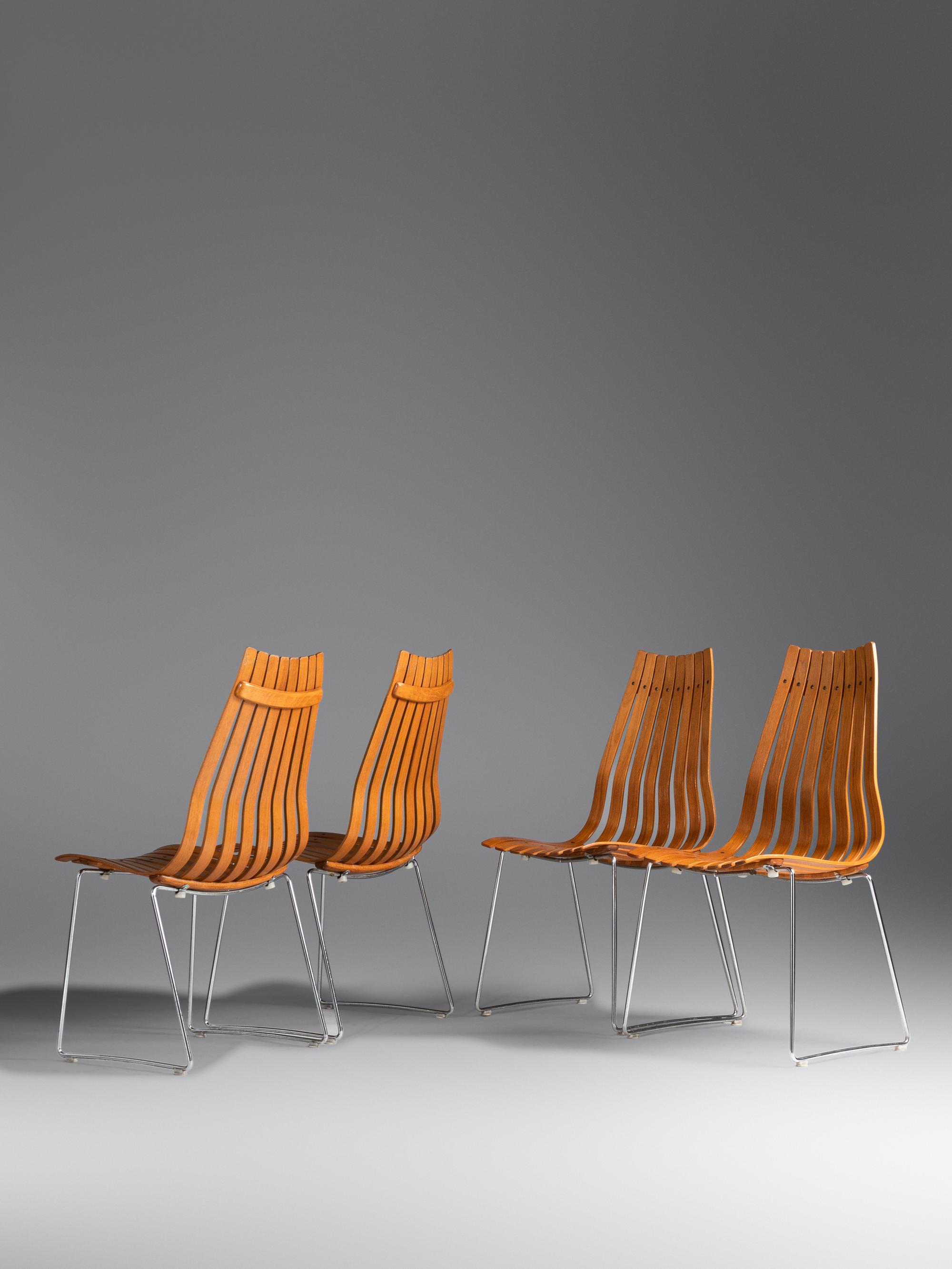 Set of Four Scandia Dining Chairs Hove Mobler, Norway