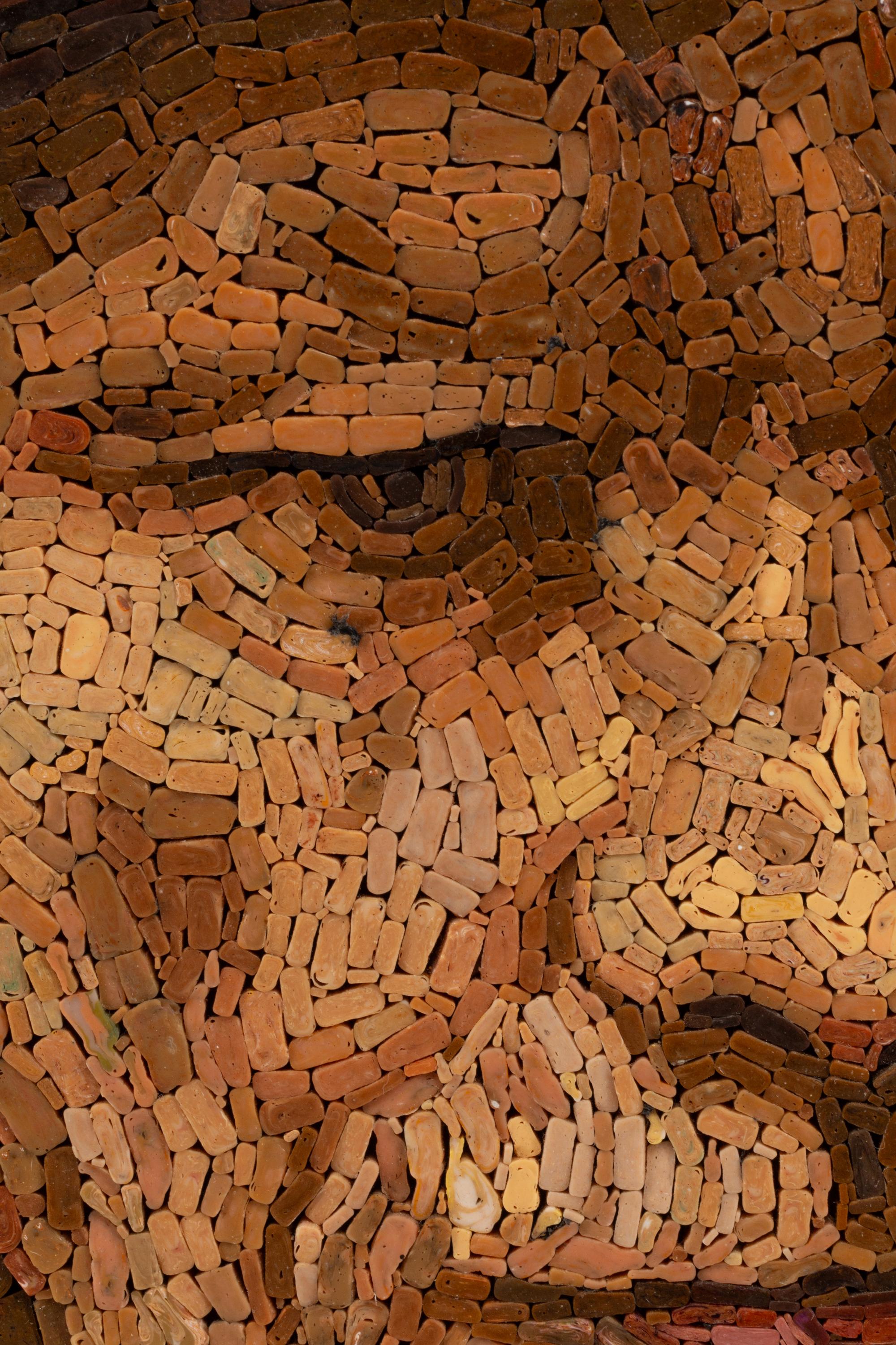 An Italian Micromosaic Plaque After Rembrandt